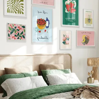 Tablou decorativ, Cgs-046-White-Byk, LEMN SOLID, Fata: 100% PVC STICLA, Multicolor imagine