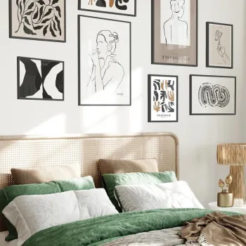 Tablou decorativ, Cgs-048-Black-Byk, LEMN SOLID, Fata: 100% PVC STICLA, Multicolor imagine