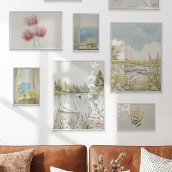 Tablou decorativ, Cgs-053-White-Byk, LEMN SOLID, Fata: 100% PVC STICLA, Multicolor imagine