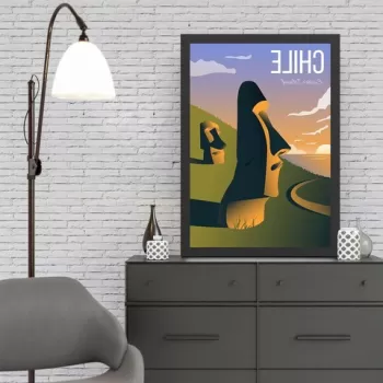 Tablou decorativ, Chile (40 x 55), MDF , Polistiren, Multicolor imagine