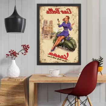 Tablou decorativ, Ciao Bello (35 x 45), MDF , Polistiren, Multicolor imagine