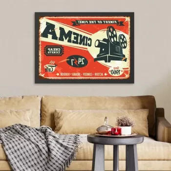 Tablou decorativ, Cinema 3 (40 x 55), MDF , Polistiren, Multicolor imagine