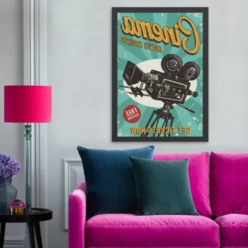 Tablou decorativ, Cinema 6 (40 x 55), MDF , Polistiren, Multicolor imagine