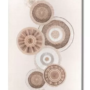 Tablou decorativ Circly -B, Mauro Ferretti, 50 x 100 cm, lemn de pin/canvas pictat, imprimat imagine