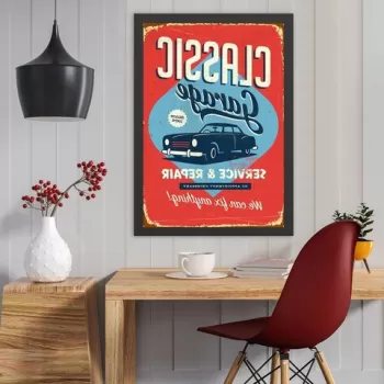 Tablou decorativ, Classic Garage (40 x 55), MDF , Polistiren, Multicolor imagine