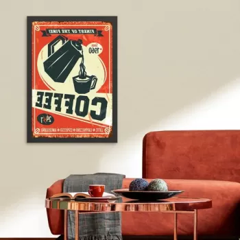Tablou decorativ, Coffee 1960 (55 x 75), MDF , Polistiren, Multicolor imagine