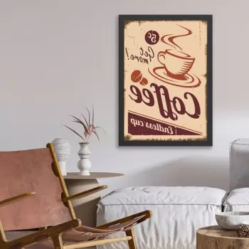 Tablou decorativ, Coffee (40 x 55), MDF , Polistiren, Multicolor imagine