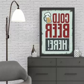 Tablou decorativ, Cold Beer (40 x 55), MDF , Polistiren, Multicolor imagine