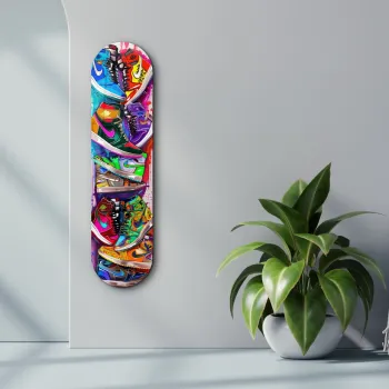Tablou decorativ, Colorful Sneakers, Dimensiune: 20 x 80 cm, Multicolor imagine