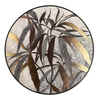 Tablou decorativ Coralie, Bizzotto, O80.8 cm, canvas pictat in ulei/aluminiu imagine