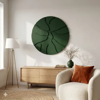 Tablou decorativ, Core Green, MDF, Dimensiune: 50 x 50 cm, Verde imagine