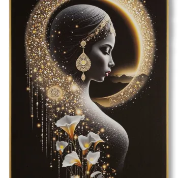 Tablou decorativ cu LED, Mauro Ferretti, Inda, 60x90 cm, lemn de pin/canvas, multicolor imagine