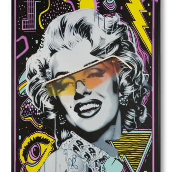 Tablou decorativ cu LED, Mauro Ferretti, Marilin, 60x90 cm, canvas/MDF, multicolor imagine