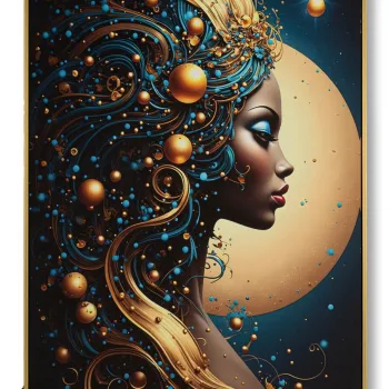 Tablou decorativ cu LED, Mauro Ferretti, Minerva -B, 60x90 cm, lemn de pin/canvas, multicolor imagine