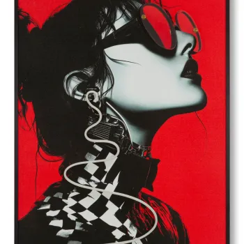 Tablou decorativ cu LED, Mauro Ferretti, Psyco -B, 60x90 cm, canvas/MDF, multicolor imagine