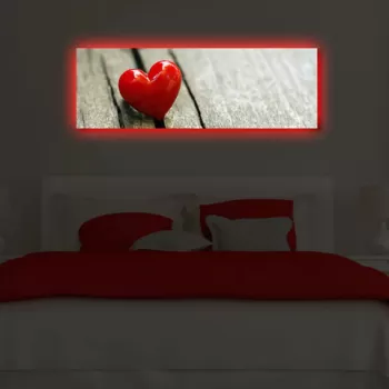 Tablou decorativ cu lumina LED, 3090DACT-39, Canvas, 30 x 90 cm, Multicolor imagine