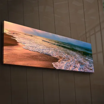 Tablou decorativ cu lumina LED, 3090IACT-72, 30 x 90 cm, Multicolor imagine