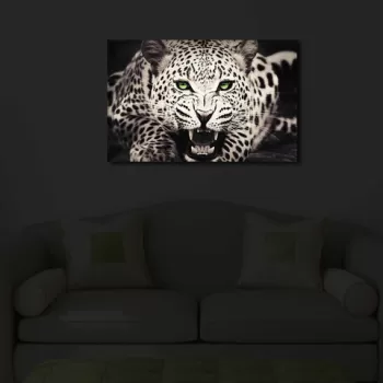 Tablou decorativ cu lumina LED, 4570?ACT-43, Canvas, Dimensiune: 45 x 70 cm, Multicolor imagine