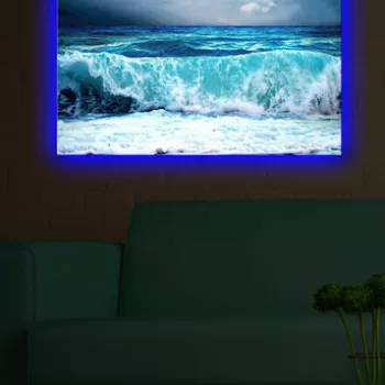 Tablou decorativ cu lumina LED, 4570DACT-15, Canvas, Dimensiune: 45 x 70 cm, Multicolor imagine