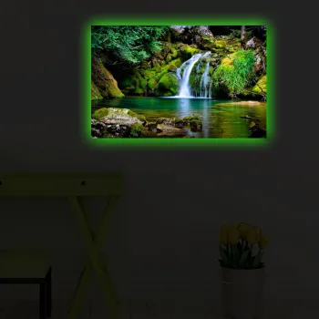 Tablou decorativ cu lumina LED, 4570DACT-34, Dimensiune: 45 x 70 cm, Multicolor imagine