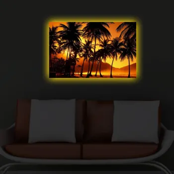 Tablou decorativ cu lumina LED, 4570DACT-36, Dimensiune: 45 x 70 cm, Multicolor imagine