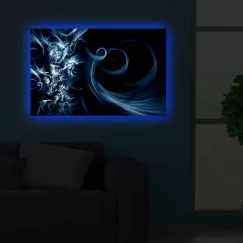 Tablou decorativ cu lumina LED, 4570DACT-37, Canvas, Dimensiune: 45 x 70 cm, Multicolor imagine