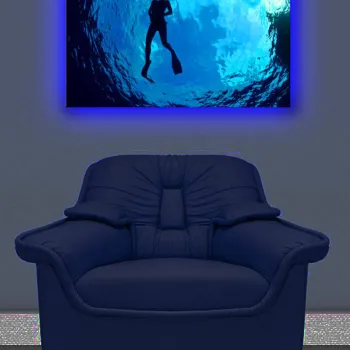 Tablou decorativ cu lumina LED, 4570DACT-6, Dimensiune: 45 x 70 cm, Multicolor imagine