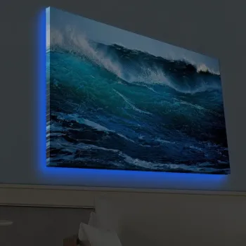 Tablou decorativ cu lumina LED, 4570HDACT-016, Dimensiune: 45 x 70 cm, Multicolor imagine
