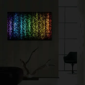 Tablou decorativ cu lumina LED, 4570IACT-37, Dimensiune: 45 x 70 cm, Multicolor imagine