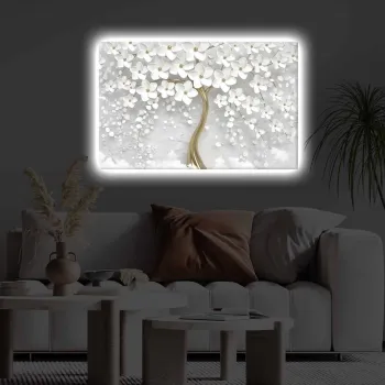 Tablou decorativ cu lumina LED, 4570KTLGDACT, Dimensiune: 45 x 70 cm, Multicolor imagine