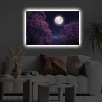 Tablou decorativ cu lumina LED, 4570KTLGDACT, Dimensiune: 45 x 70 cm, Multicolor imagine