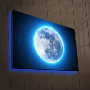 Tablou decorativ cu lumina LED, NASA-023, Canvas, Dimensiune: 45 x 70 cm, Multicolor imagine