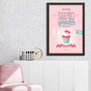 Tablou decorativ, Cupcake Bakery (35 x 45), MDF , Polistiren, Multicolor imagine