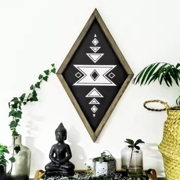 Tablou decorativ, CZM021, Lemn, MDF, Multicolor imagine