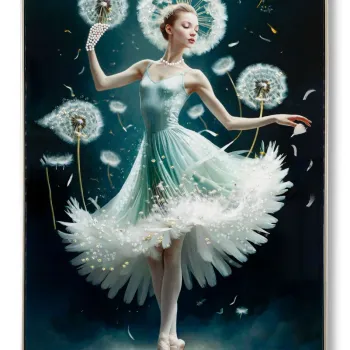 Tablou decorativ Dancing -B, Mauro Ferretti, 72x102 cm, lemn de pin/canvas pictat si lacuit, multicolor imagine