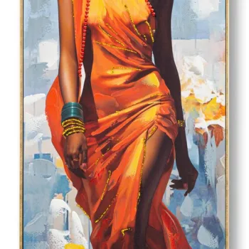 Tablou decorativ Daphne -B, Mauro Ferretti, 52x152 cm, canvas pictat/lemn de brad, multicolor imagine