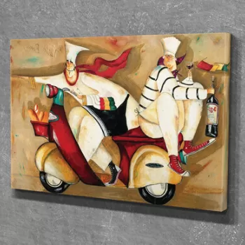 Tablou decorativ, DC128, Canvas, 30 x 40 cm, Multicolor imagine