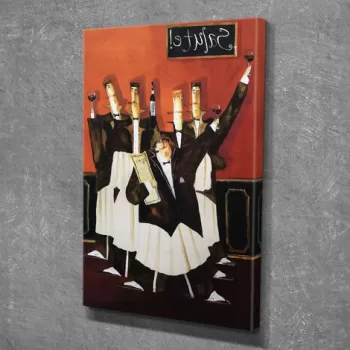 Tablou decorativ, DC129, Canvas, 30 x 40 cm, Multicolor imagine