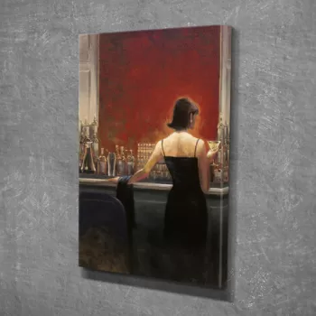 Tablou decorativ, DC189, Canvas, Lemn, Multicolor imagine