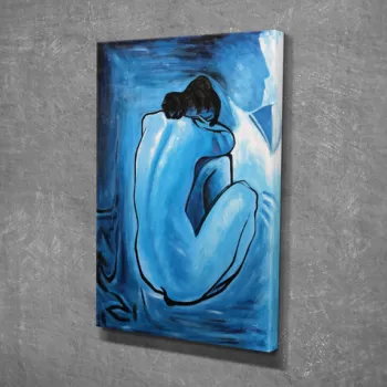Tablou decorativ, DC195, Canvas, Lemn, Multicolor imagine