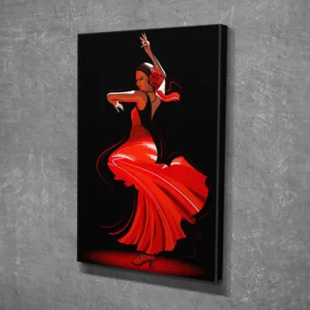 Tablou decorativ, DC201, Canvas, Lemn, Multicolor imagine