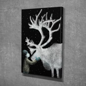 Tablou decorativ, DC234, Canvas, Lemn, Multicolor imagine