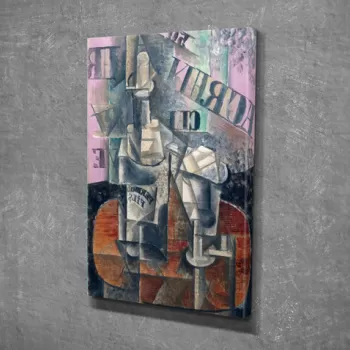 Tablou decorativ, DC256, Canvas, Lemn, Multicolor imagine