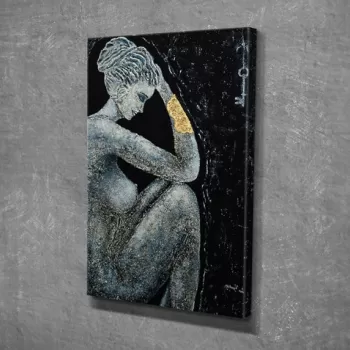Tablou decorativ, DC264, Canvas, Lemn, Multicolor imagine
