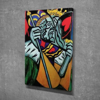 Tablou decorativ, DC267, Canvas, Lemn, Multicolor imagine