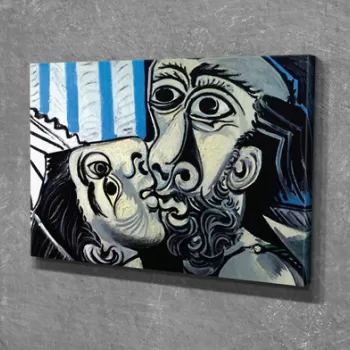 Tablou decorativ, DC272, Canvas, Lemn, Multicolor imagine