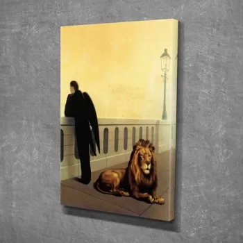 Tablou decorativ, DC289, Canvas, Lemn, Multicolor imagine