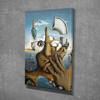 Tablou decorativ, DC296, Canvas, Lemn, Multicolor imagine