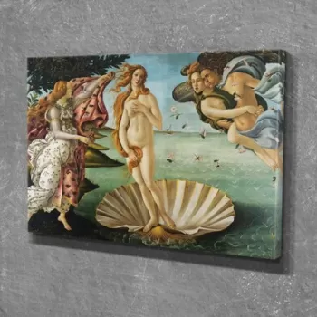 Tablou decorativ, DC297, Canvas, Lemn, Multicolor imagine