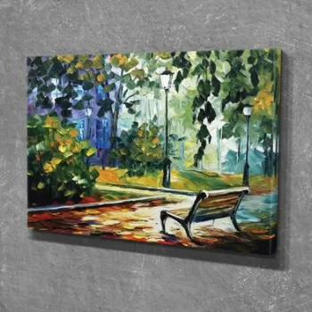 Tablou decorativ, DC304, Canvas, Lemn, Multicolor imagine